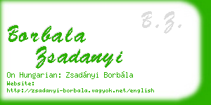 borbala zsadanyi business card